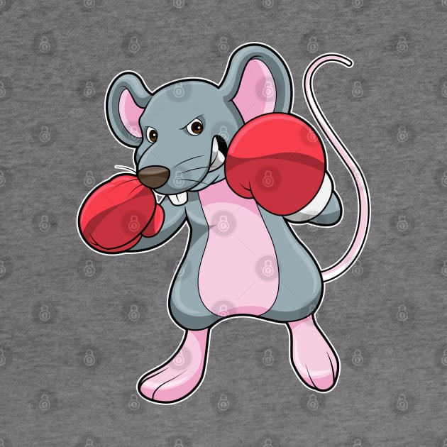 Rat at Boxing with Boxing gloves by Markus Schnabel